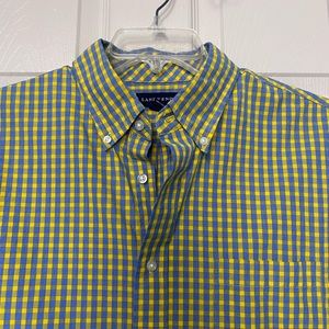 Lands End Cotton Summer Check Button Down Sz 16